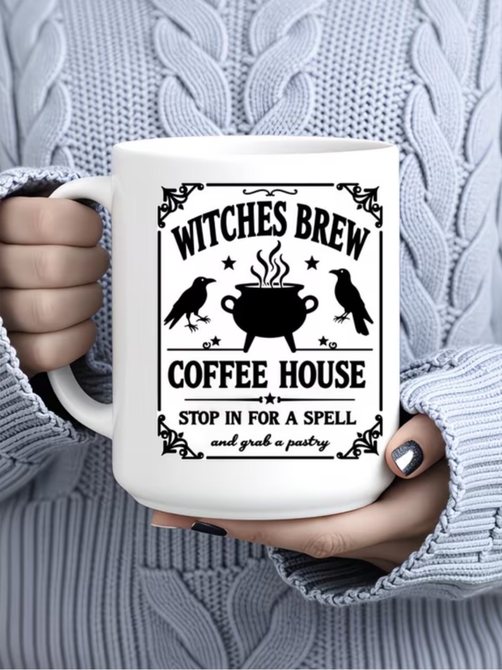 Witches Brew Coffee House White Ceramic Mug